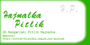 hajnalka pitlik business card